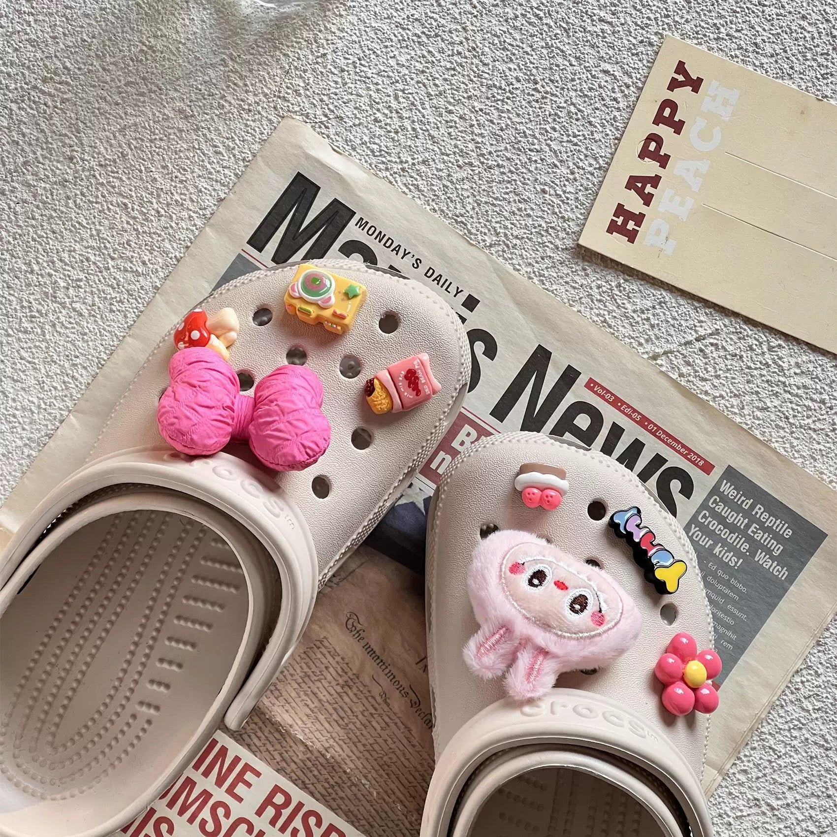 Labubu Clog Shoe Charms – 3D Resin & Plush Hole-Style Clip-Ons